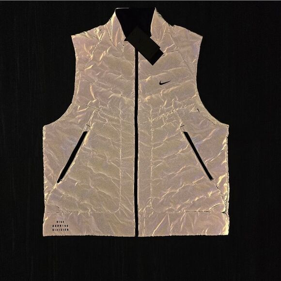 Nike Therma-Fit ADV Reflective Silver Running Division Vest Men's XLT FZ1131-035 - Picture 5 of 14